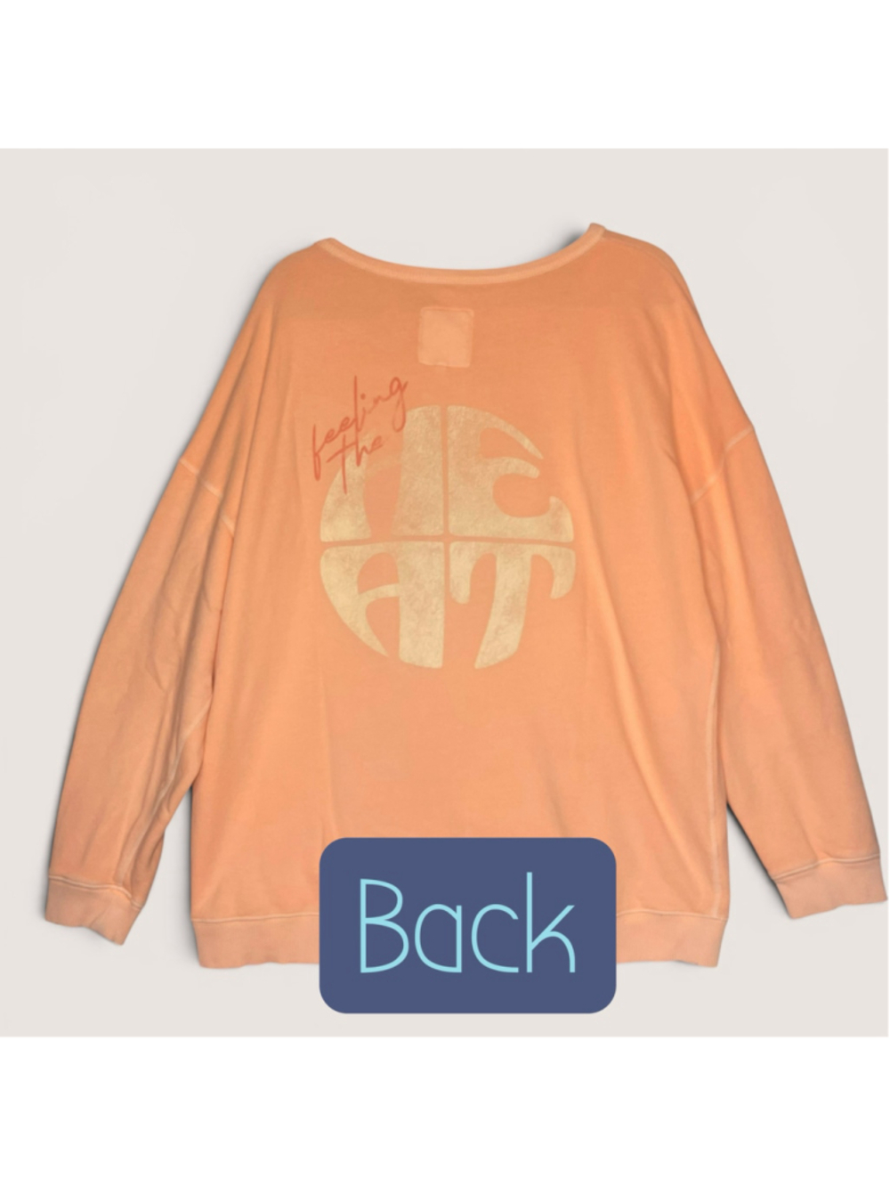 Aerie Peach Oversized Graphic Sweatshirt Large